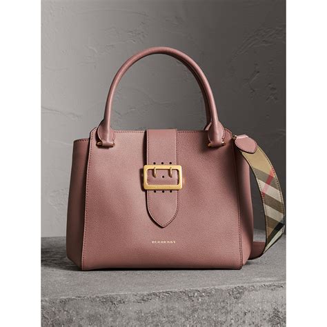 burberry medium london leather tote bag|burberry buckle medium tote pink.